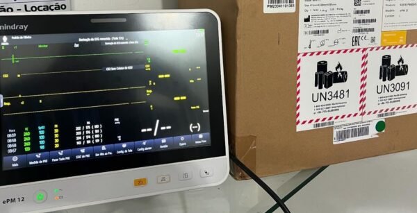 Monitor multiparametro Mindray epm12 capnografia débito Cardíaco pressão invasiva - Novo