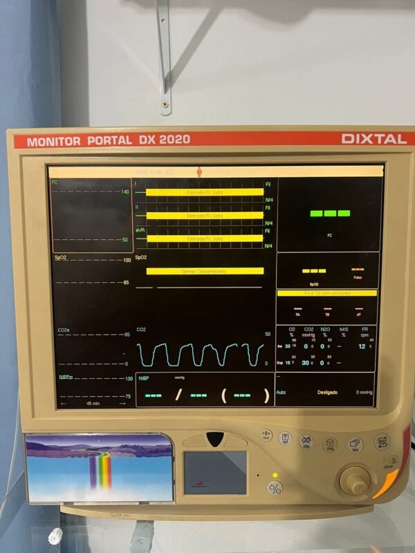 Monitor multiparametro Dixtal dx 2020 opcional de capnografia / pressão invasiva / módulo de gases